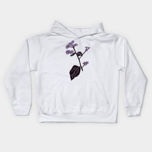 Purple Brunnera Flowers Kids Hoodie